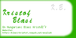 kristof blasi business card